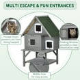 thumbnail image 3 of PawHut Large Outdoor Cat House 3-Story Wooden Outdoor Cat Shelter, 3 of 9