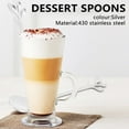 thumbnail image 2 of 5Spoon+5Forks Stainless Steel Leaf Coffee Cake Spoon Fork Dessert Spoons, Stirring Teaspoon Set Silver, 2 of 8