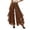 Coffee, variant on Fgnfyis Women's Wide Leg Pants Elegant High Waist Layered Chiffon Spliced Piping Casual Trousers Womens Palazzo Pants Coffee XXXL