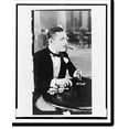 thumbnail image 2 of Historic Framed Print, [Man, with cigarette holder in mouth, playing cards], 17-7/8" x 21-7/8", 2 of 9