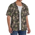 thumbnail image 2 of Fotbe Camouflage maple Camisa Estampada de Manga Corta para Hombre, Casual de Verano, Estilo Playero, Sin Arrugas-X-Large, 2 of 5
