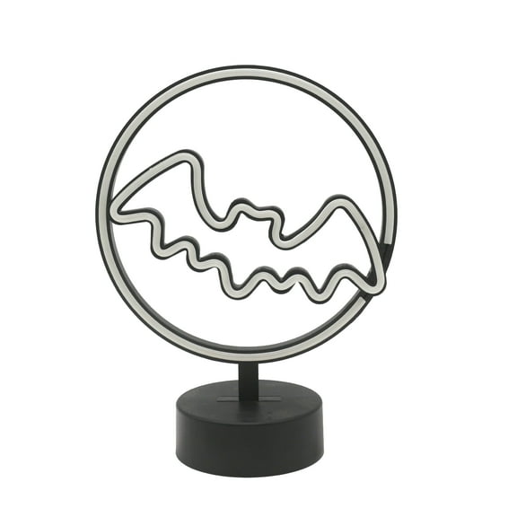 Ashland Halloween Neon Icon Light Bat Shaped Orange  Purple 10 in