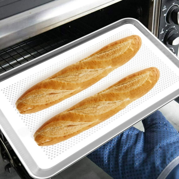 IDEANATEGRATE Aluminum Alloy Roasting Pan 17.7x12.9in Baking Tray for Oven Cooking and Baking