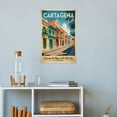thumbnail image 4 of Cartagena Retro Travel Poster Vintage Colombia Tourism with Colonial Architecture & Sea Views Canvas Poster, 4 of 8