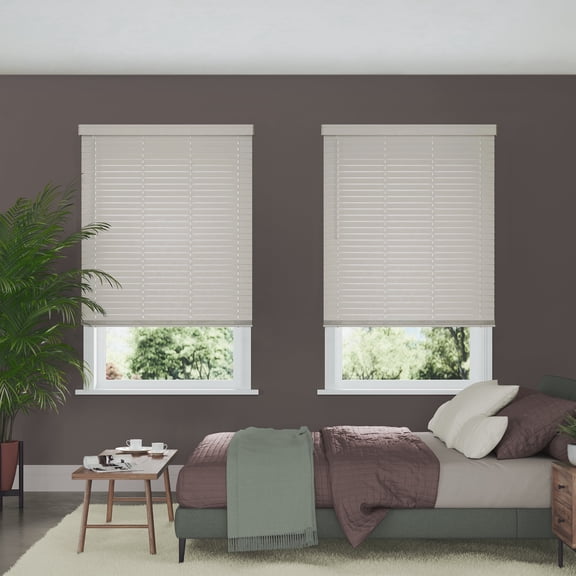 Lumino 2" Smooth Slat Venetian Window Blinds, Gray, 19"W x 36"L