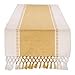 thumbnail image 3 of DII Dobby Stripe Woven Table Runner, 13x108 (13x113.5, Fringe Included), Honey Gold, 3 of 4