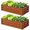brown, variant on Galvanized Raised Garden Bed Art Deco Open Bottom 47.25" L x 23.5" W x 12" H
