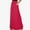 Watermelon Red, variant on Leesechin Plus Size Skirts with Elastic Waist Ladies Fashion Solid Color Pocket Elastic Waist Casual Ankle Skirt