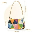 thumbnail image 3 of FORMRS Womens Shoulder Bag with Chain Strap Clutch Purse Cute Tote Handbag, Minimalist Triangles, 3 of 7