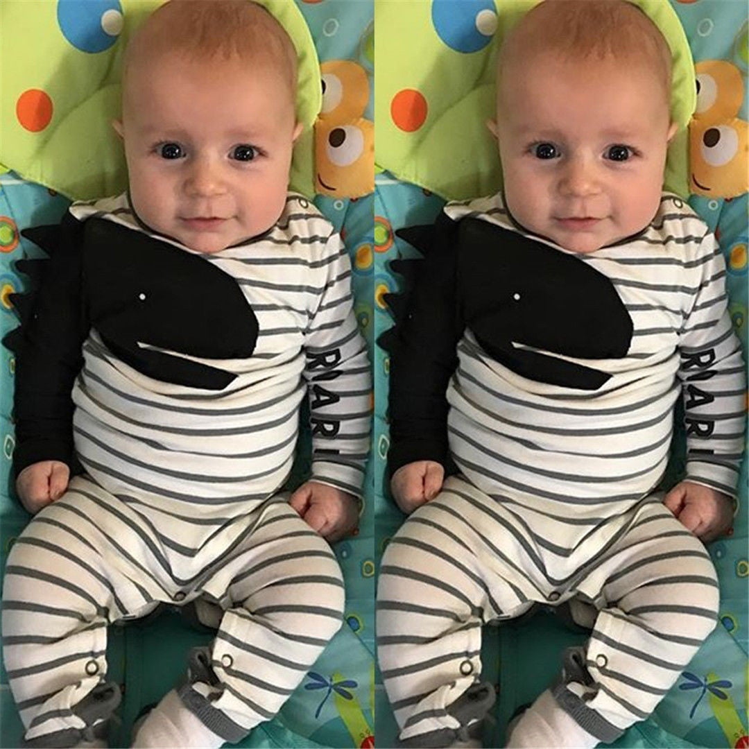 Infant Baby Newborn Boys Girls 3D Dinosaur Romper Bodysuit