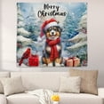 thumbnail image 2 of Merry Christmas Miniature American Shepherd Enjoys Woofmas Winter Xmas Holiday Tapestry MAS Dog Lover Gifts Wall Hanging Backdrop Home Decor - 02022, 2 of 5