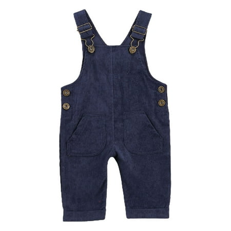 

Emmababy Toddler Baby Boys Corduroy Overall Solid Bib Pants Suspender Trousers