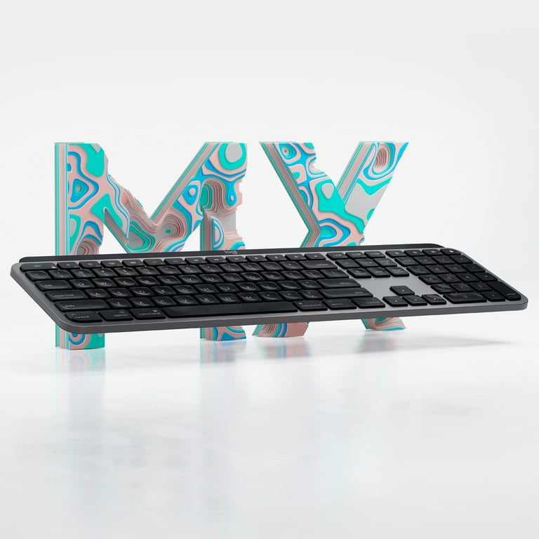 Logitech MX Keys Advanced Wireless Illuminated Keyboard for Mac, Backlit LED Keys, Bluetooth, USB-C, Metal Build - Space Gray Logitech MX Keys Advanced Wireless Illuminated Keyboard for Mac, Backlit LED Keys, Bluetooth, USB-C, Metal Build - Space Gray