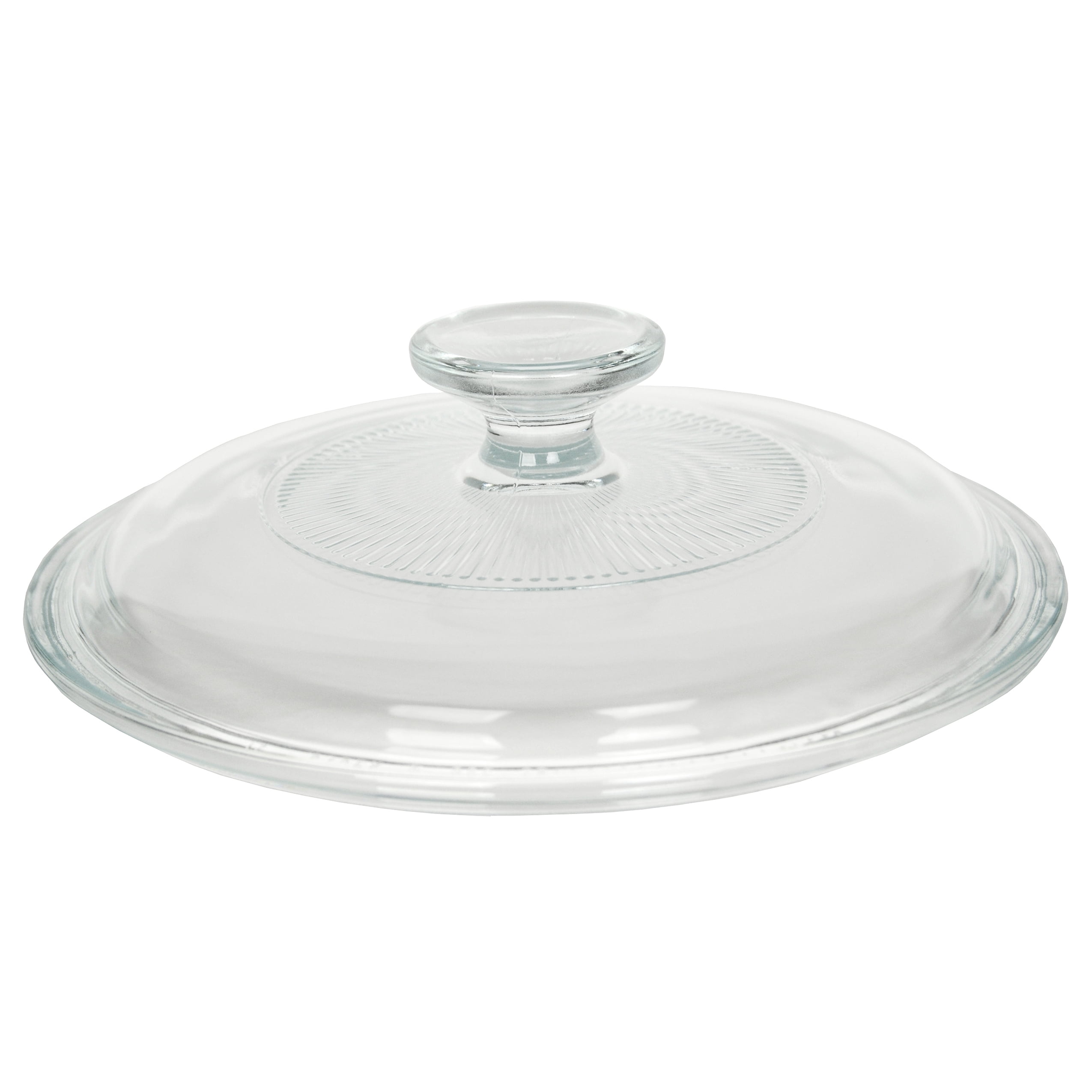 CorningWare G-5C Clear 1.5 Quart Fluted Round Replacement Glass Lid (6-Pack)