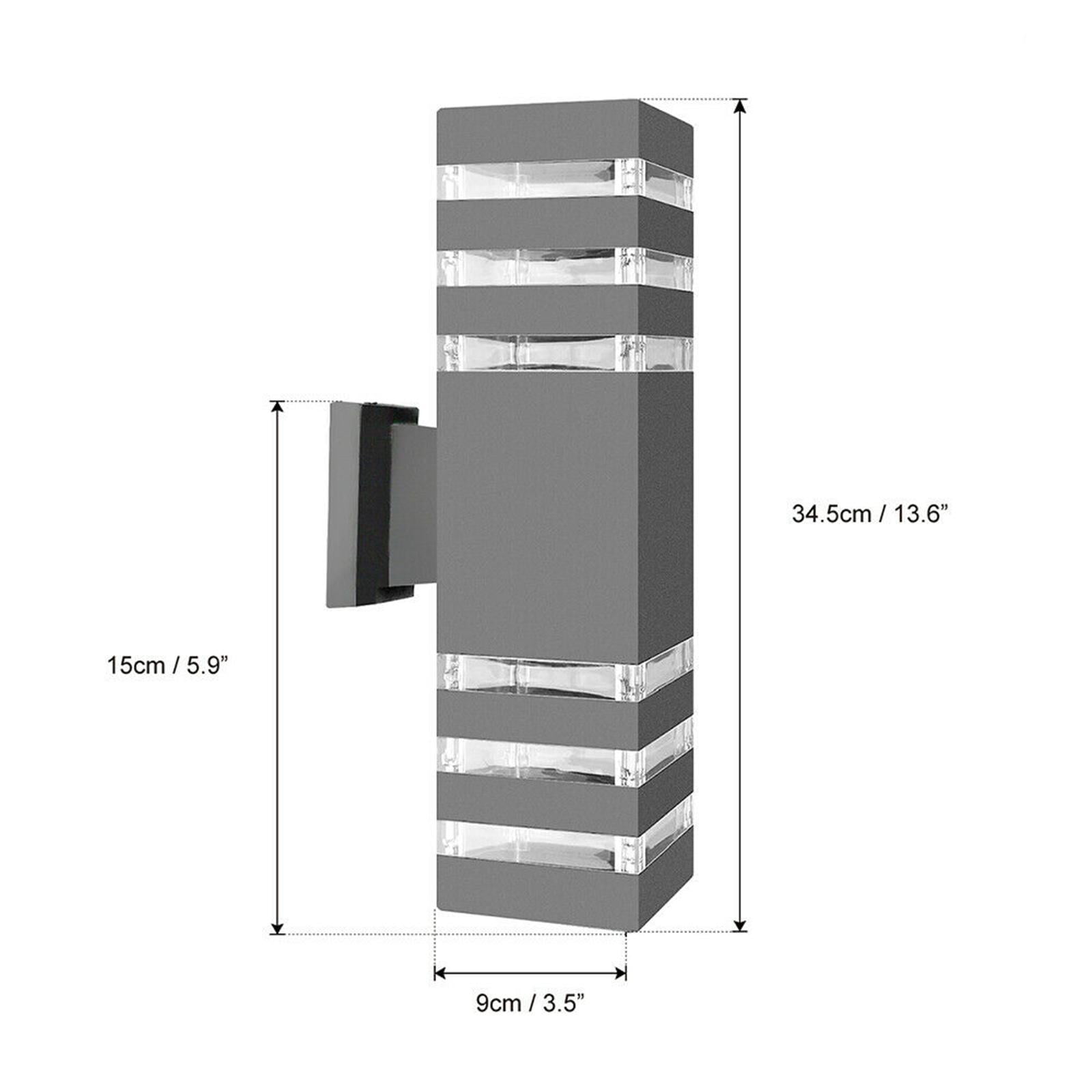 Aluminum and Down Wall Lamp E27 Garden Exterior Lighting Sconce Corridor Porch Lights IP65 Waterproof 3000K