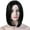 1B, variant on Onedor 11" Short Straight Middle Part Synthetic Heat Resistant Bob Wigs, Full Head Hair Wigs for Women, Girls (1B - Off Black)