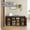 Natural Walnut and Slate Gray, variant on LEDREM Shoe Storage Bench, Tool-free installation, Entryway Bench With Storage Cabinets & Padded Seat Cushion, For Hallway and Bedroom