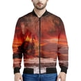 thumbnail image 5 of Chaquetas con estampado 3D de magma y erupción de volcán para hombre, sudadera holgada de manga larga, chaqueta bomber informal con cremallera, ropa de calle, abrigo, 5 of 5