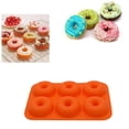 thumbnail image 2 of Huayishang Silicone Molds 6-In-1 Silicone Donut Mold Silicone Cake Mold Donut Mold, Kitchen Essentials Clearance Sale Pink, 2 of 9