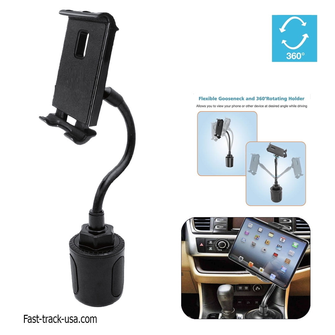 Fast Track USA Cup Car Phone Mount Holder 2 in 1 Tablet Smartphone with