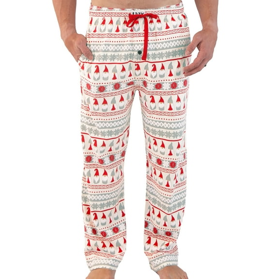 LazyOne Animal Pajama Pants for Men, Male Pajamas, Gnome Holiday