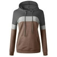 thumbnail image 4 of XuJwPNcy Women's Long Sleeves Color Block Hoodie Tops Cute Casual Drawstring Loose Lightweight Tunic Pullover with Pocket, 4 of 4