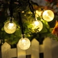 thumbnail image 4 of OriginalSourcing Solar String Lights Outdoor 30 LED 20ft Crystal Globe Lights Waterproof with 8 Lighting Modes for Outdoor Garden Wedding Party Decor, Warm White, 4 of 9