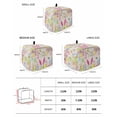thumbnail image 2 of Happy Easter Toaster Cover 2 Slice, Small Kitchen Appliance Covers, Spring Farmhouse Bunny Eggs Flower Beige Toaster Oven Cover with Loop, Bread Machine Cover Polyester Dust Cover Protection, 2 of 4