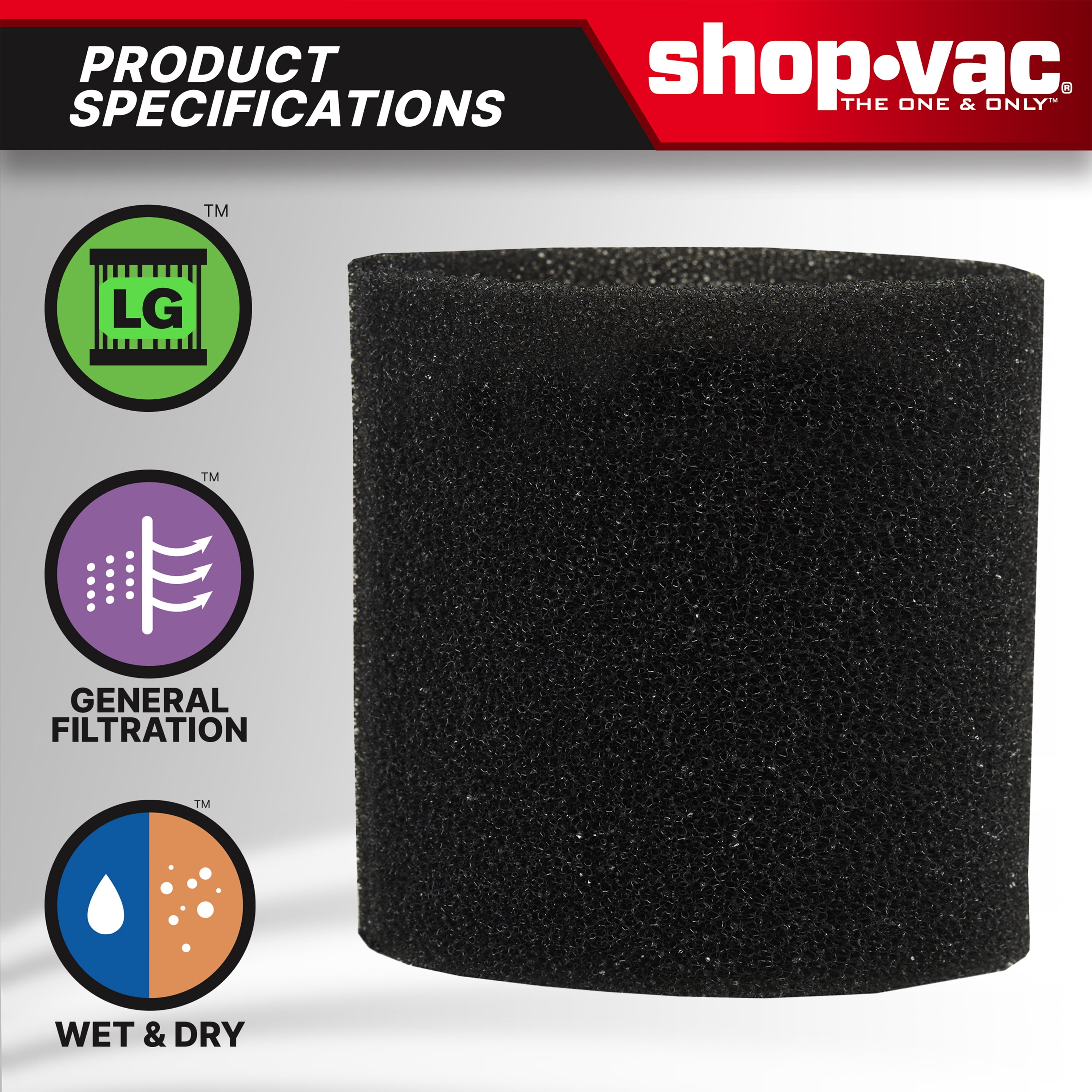 Shop-Vac Large Foam Sleeve, Type R, 90585