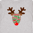 thumbnail image 4 of Inktastic Christmas Reindeer Face with Names and Red Nose Boys or Girls Long Sleeve Toddler T-Shirt, 4 of 5