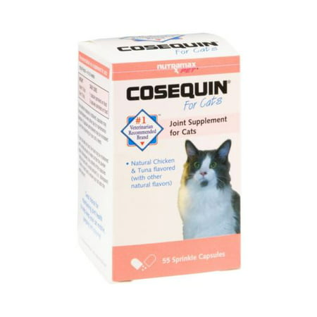 Cosequin Supplément conjoint santé pour les chats Saupoudrez Force maximale Capsules - 55 CT