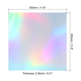 thumbnail image 2 of Uxcell 12"x12" Holographic Cardstock, 20 Pack Metallic Iridescent Mirror Paper Foil Board Reflective Sheets, Style 1, 2 of 6