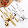 thumbnail image 2 of 10-piece set Stainless Steel Flatware Set, Vintage Embossed Silverware Cutlery Set for Home Kitchen & Formal Dining, 2 of 6