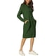 thumbnail image 4 of INSPIRAR CHIC Sudadera Casual para Mujeres con Capucha de Manga Larga Vestido Midi con Bolsillos L Verde Ejército, 4 of 7