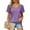 Purple, variant on XWSHYW Summer Tops for Women 2025 Women's Plus Size Tops Short Sleeve V Neck Solid Tee S-2XL
