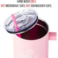 thumbnail image 7 of Silver Buffalo Wicked Glinda Pink Perfection Ombre Stainless Steel Tumbler with Handle and Straw, Fits in Standard Cup Holder, 40 Ounces, 7 of 7