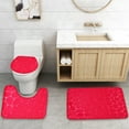 thumbnail image 4 of Back To School!Bathroom Rug Sets with Toilet Cover,3 Piece Rug Sets for The Living Room,Super Soft Non Slip Bathtub Carpet and Absorbent Bath Mat, Bathroom Carpet, Plush Bath Mat for Bathroom, 4 of 8