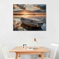 thumbnail image 2 of JEUXUS  Lake Large Wall Art Lake View Canvas Painting Prints Boat Sunset Pictures Wall Decor Nature Landscape Modern Artwork Home Decoration for Living Room Bedroom Dining Room, 2 of 6