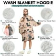 thumbnail image 5 of Wearable Oversized Blanket,Black Cute Dachshund Dog and Wine Wearable Blanket Hoodie for Adults,Cozy Hooded Blankets with Super Pockets,Super Warm Fuzzy Pullover for Women & Men, 5 of 6