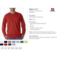 thumbnail image 3 of 8100 Bayside Unisex Long-Sleeve Cotton Tee Pocket Blank Tshirt, 3 of 3