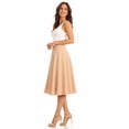 thumbnail image 3 of Women's Flared Lightweight Elastic Midi A-Line Skirt, Comfortable and Stylish Skirt, 3 of 8