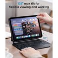 thumbnail image 6 of Detachable Keyboard Case with Floating Cantilever Stand for iPad 10th/11th Gen A16, 7-Color Backlight & Smart Trackpad，Black, 6 of 9