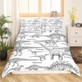thumbnail image 1 of Dinosaur Bedding Set Full, Kids Teens Ancient Animal Comforter Cover Adult, 1 of 6