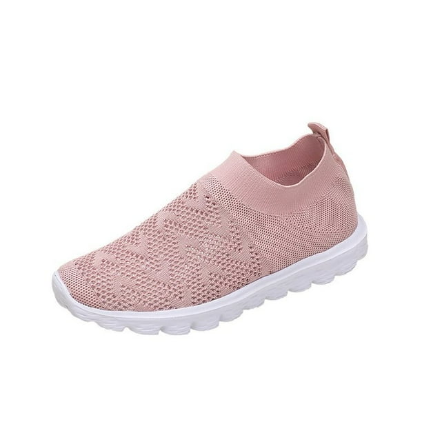 2022 nuevos zapatos vulcanizados de otoño para mujer, zapatillas transpirables de malla, zapatillas planas cómodas informales, zapatos vulcanizados de Color sólido para mujer 37 Gao Jinjia LED