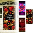 thumbnail image 7 of Large Valentines-Day Door Cover 6x2.9 Ft Happy Valentine's Day Banner Decorations Romantic Hearts Love Hanging Background for Indoor Outdoor Valentines Day Home Door Banner Party Supplies, 7 of 7