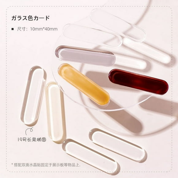 Tarjeta de colores para uñas, cuentas de frijol transparentes, pegamento para esmalte de uñas, pantalla de color, oso irregular multilateral, amor, estrella de cinco puntas