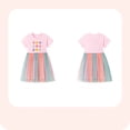 thumbnail image 3 of Bellafa Toddler Applique Tutu Dress Little Girls Fluffy Sleeve Summer Dresses Casual Party Tulle Sundress for Kids 2-7Y, 3 of 7
