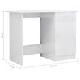 thumbnail image 4 of vidaXL Desk High Gloss White 100x50x76 cm Engineered Wood, 4 of 5