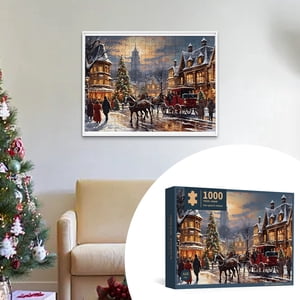 Huanglei Halloween Puzzle 2024 Christmas Puzzle Christmas Street Puzzle 1000 Holiday Puzzle Christmas Countdown Puzzle