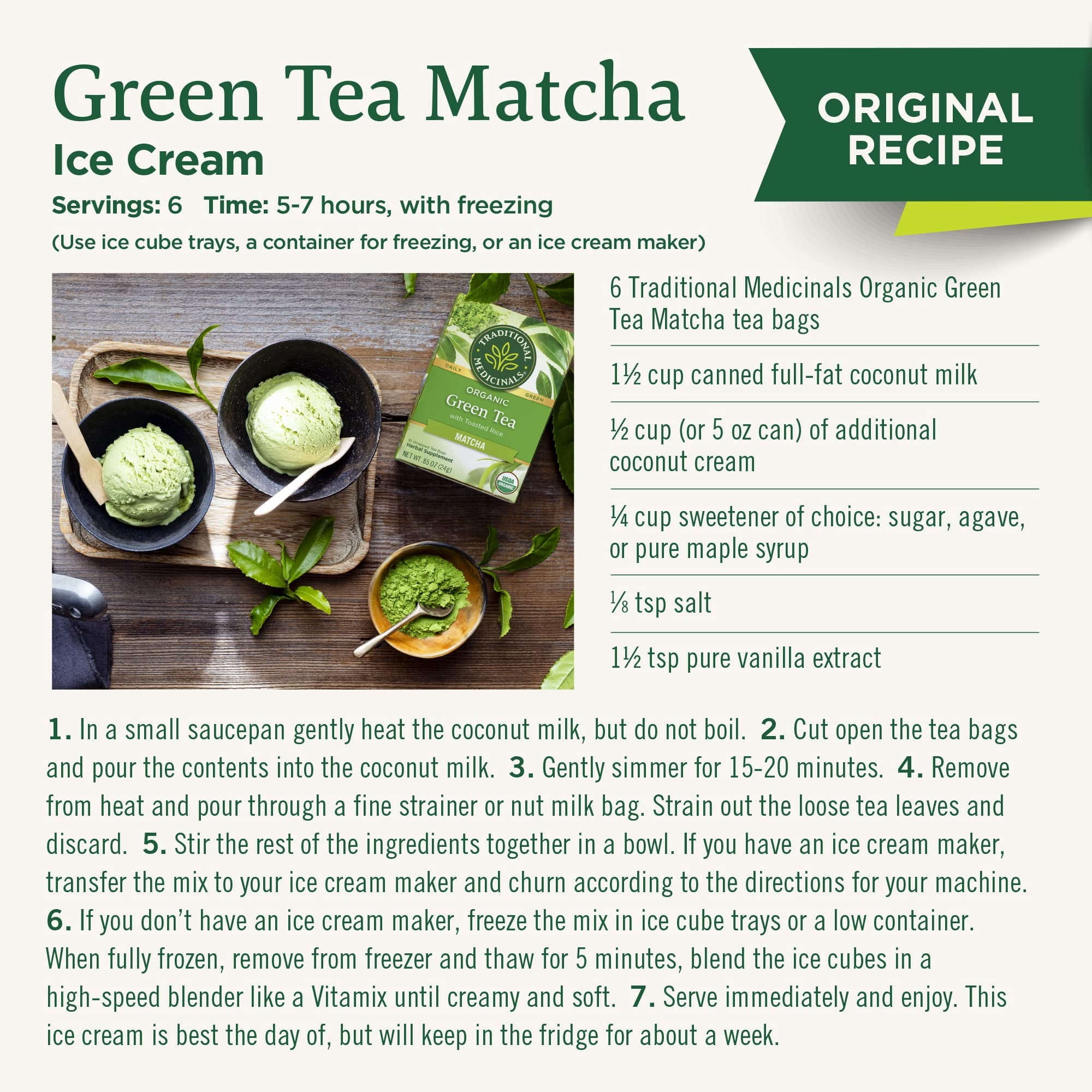 Traditional Medicinals Organic Green Tea With Toasted Rice, Matcha, 16 Count (Pack of 6)